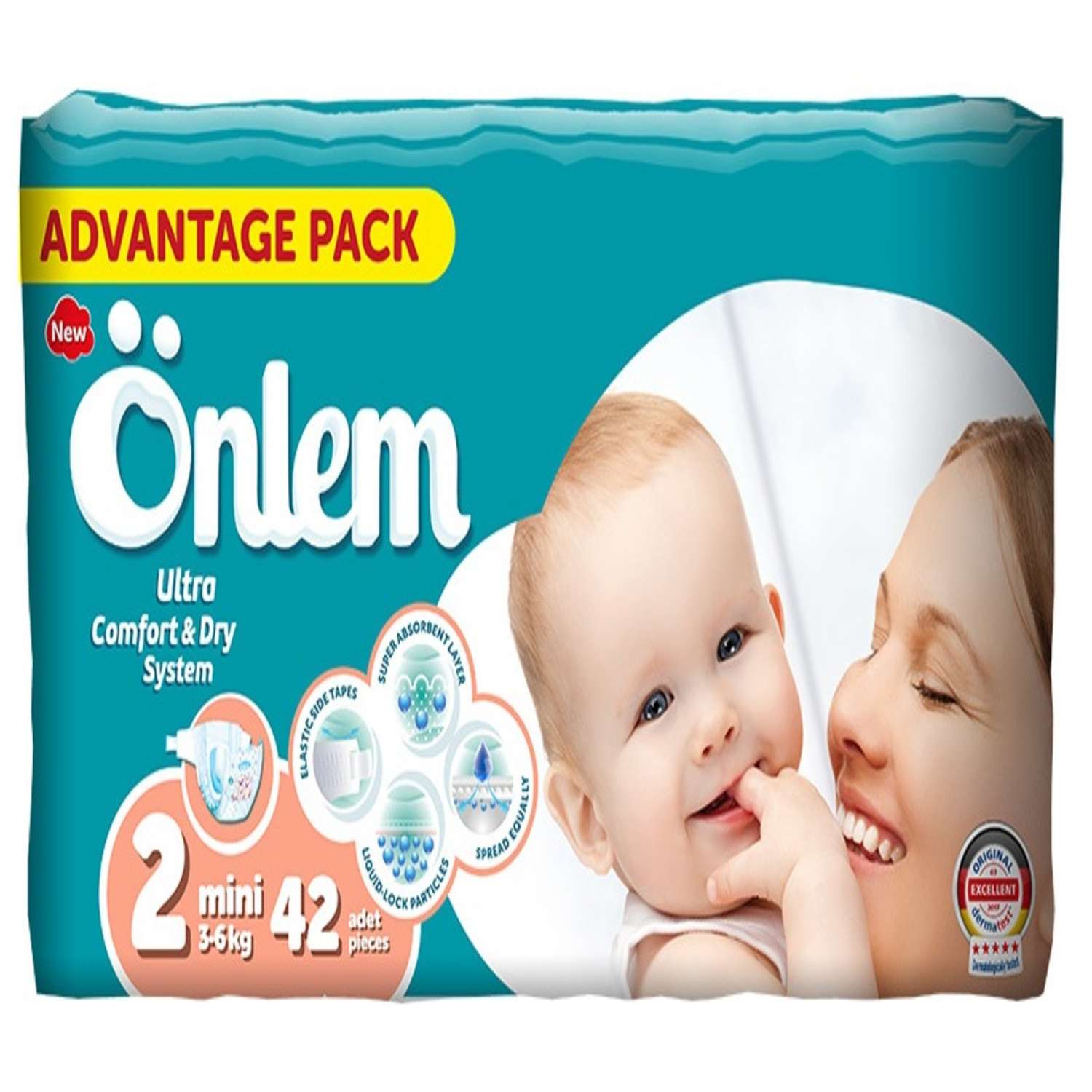Подгузники Onlem Ultra Comfort Dry System для детей 2 3-6 кг 42 шт - фото 1