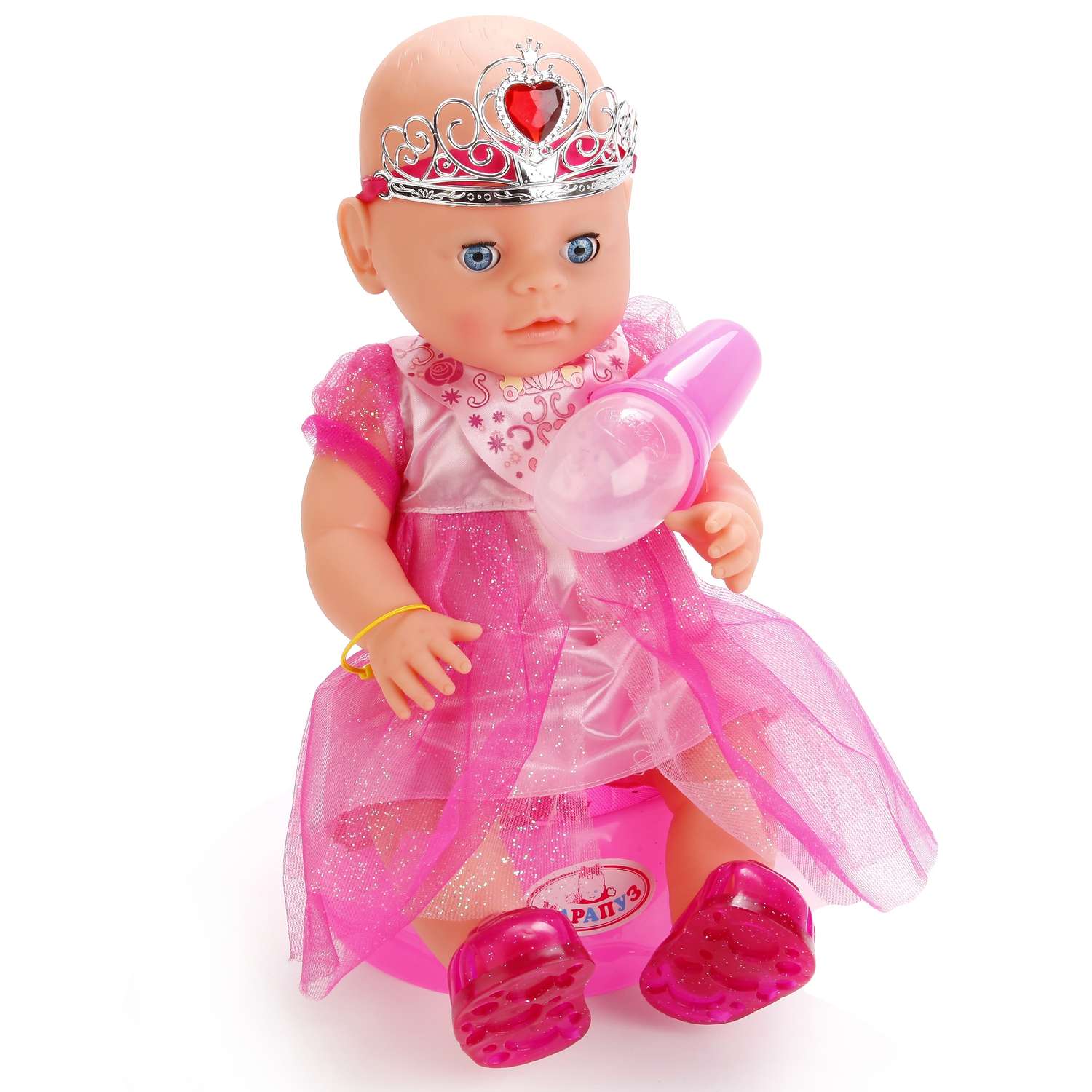 Кукла Карапуз интерактивная в нежно-розовом платье Y40BB-DP-PRS-RU 215457 - фото 5