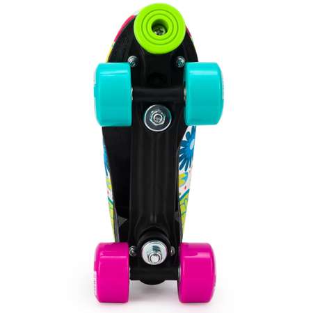 Роликовые коньки SXRide Roller skate YXSKT04FLWR36 цвет белые с цветами размер 36