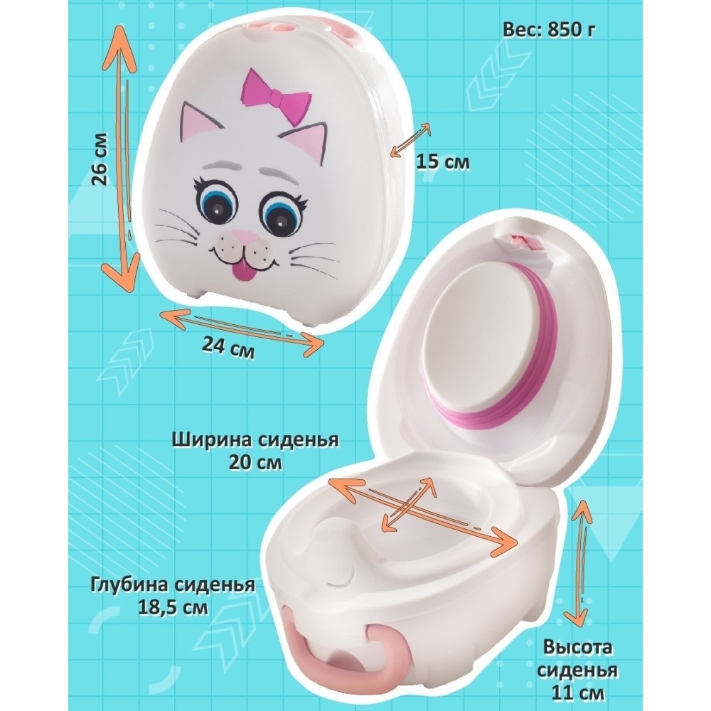 Детский дорожный горшок My Carry Potty Кошечка - фото 3