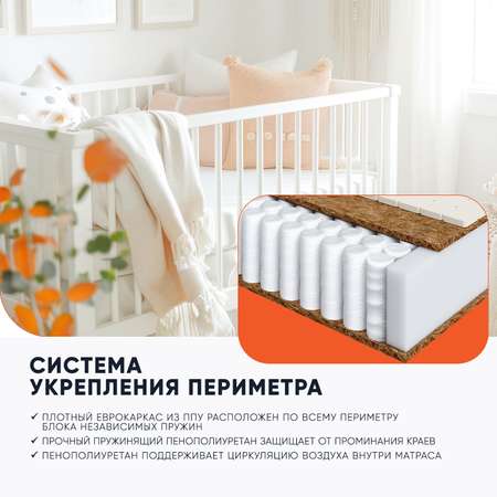 Матрас Nb MaxiCombi 160х70см Boom Baby на основе блока независимых пружин для подростковой кровати