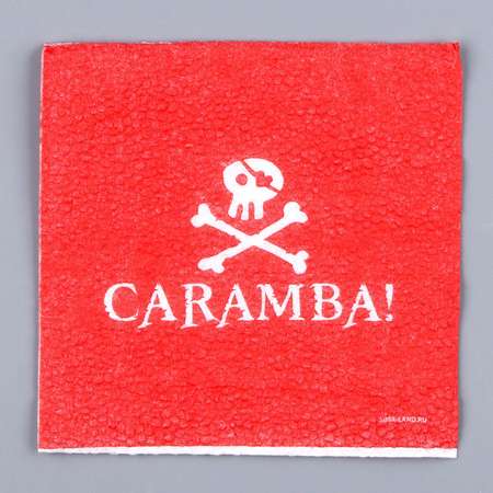 Салфетки Страна карнавалия бумажные однослойные «Пираты» 24 × 24 см в наборе 20 шт.