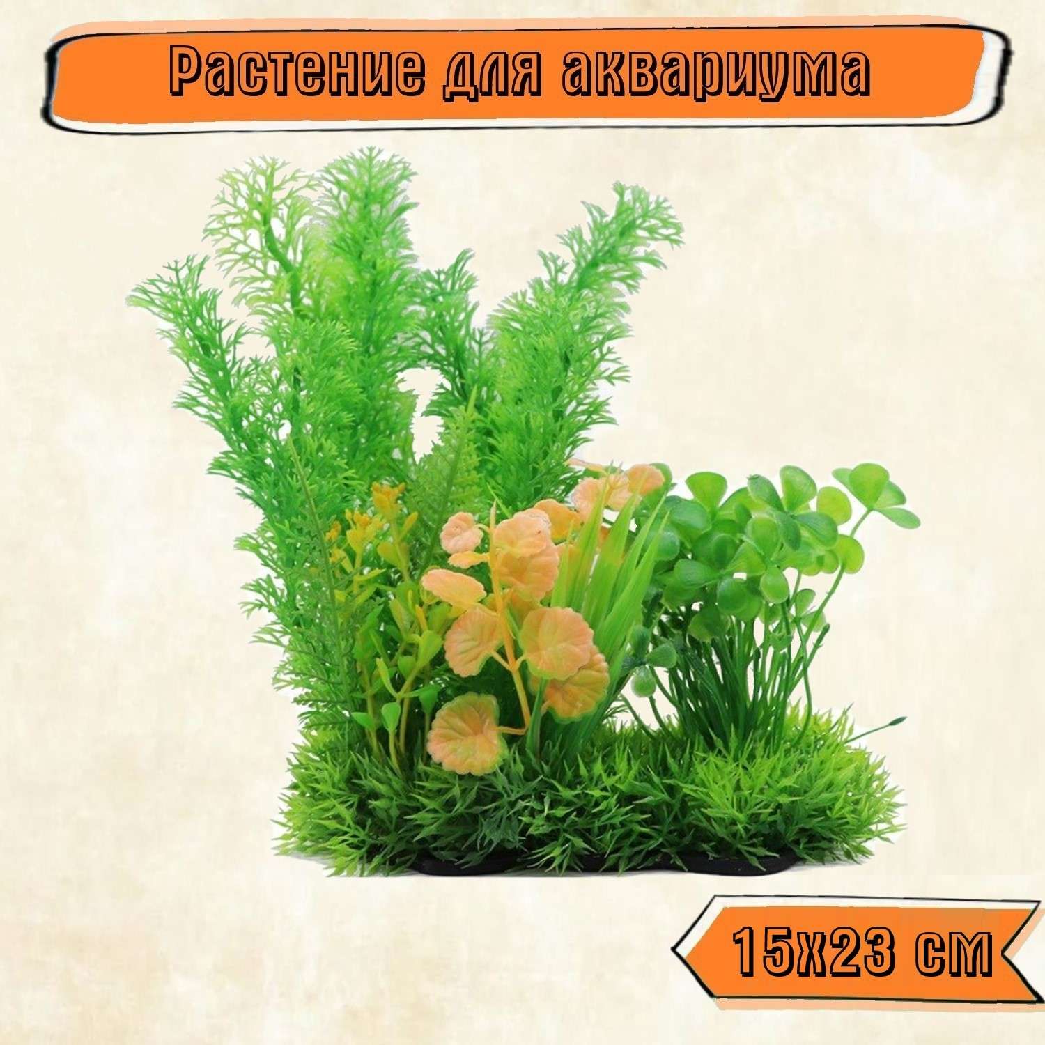 Аквариумное растение Rabizy Островок 15х23 см - фото 1