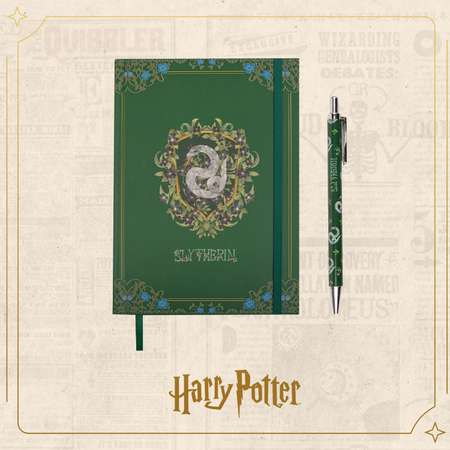 Блокнот Harry Potter Волшебный мир Слизерина 160 листов и ручка