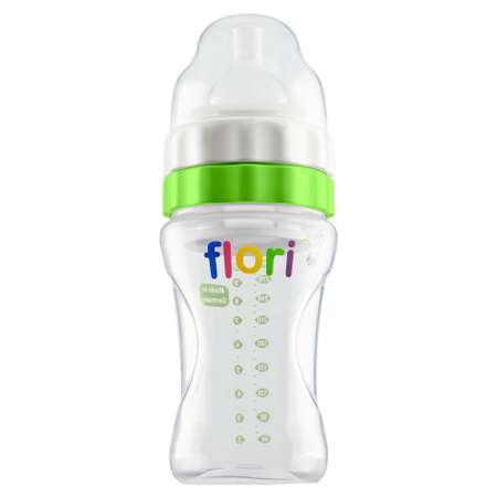 Детская бутылочка FLORI с отсеком для смеси Зеленая