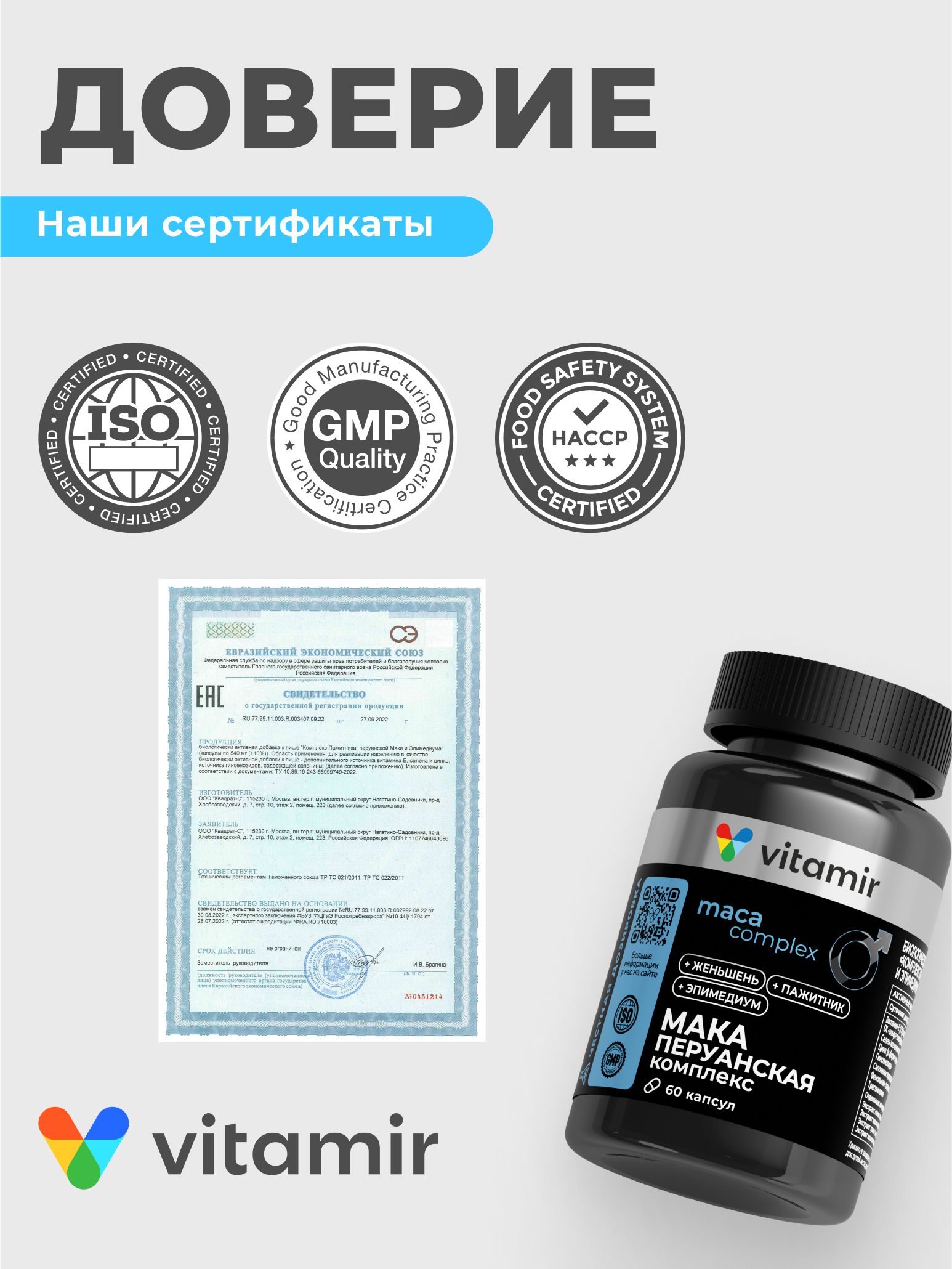 БАД для повышения либидо VITAMIR Либидо - фото 7