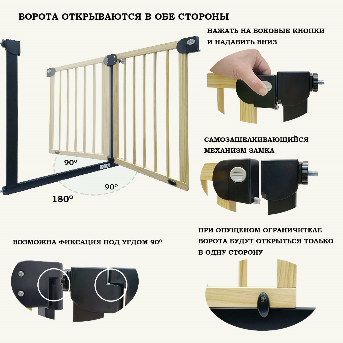 защита/барьер Baby Safe XY-006 BS Барьер-калитка для дверного проема