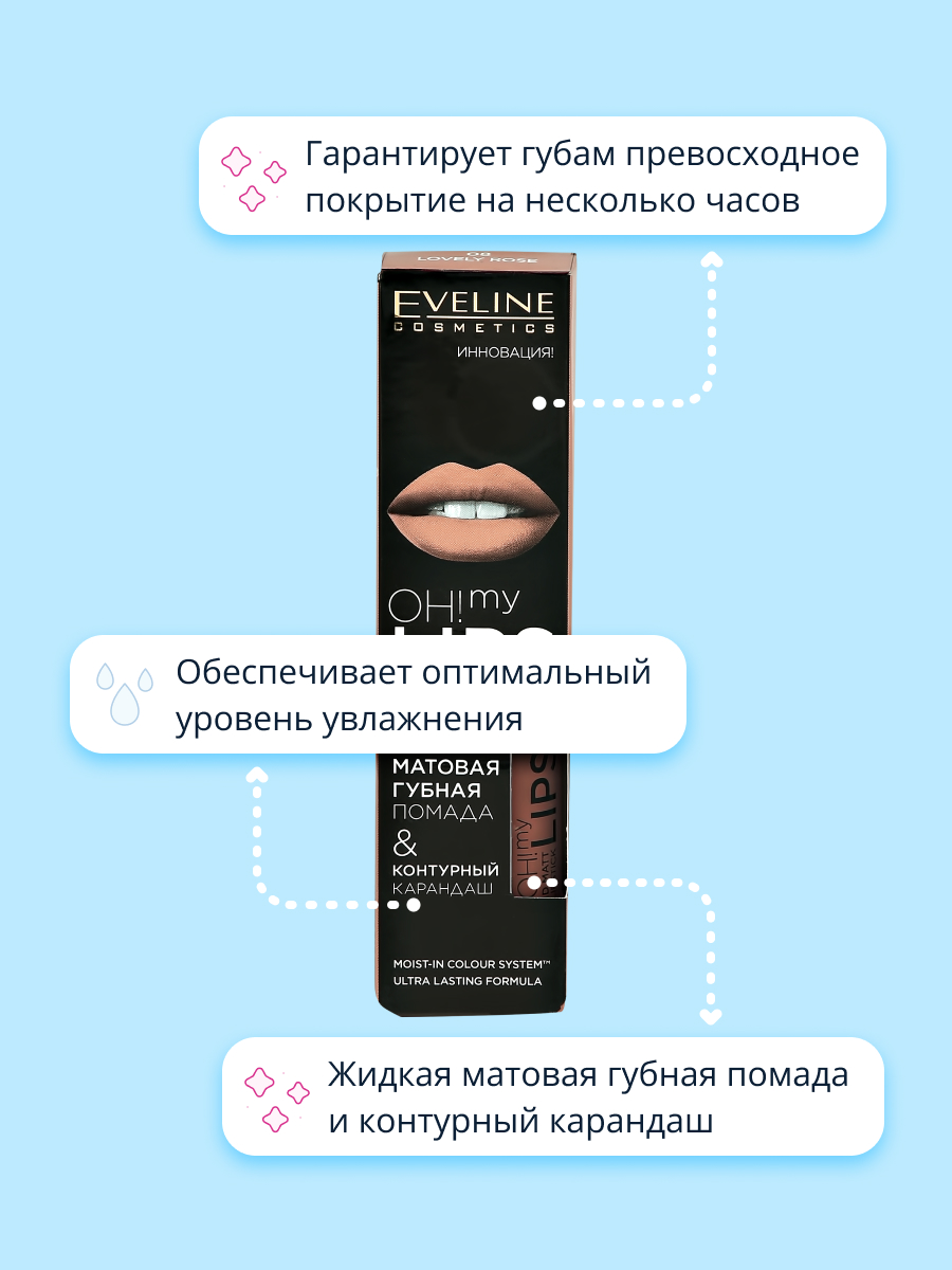 Набор для макияжа губ EVELINE Oh my lips тон 08 - фото 3