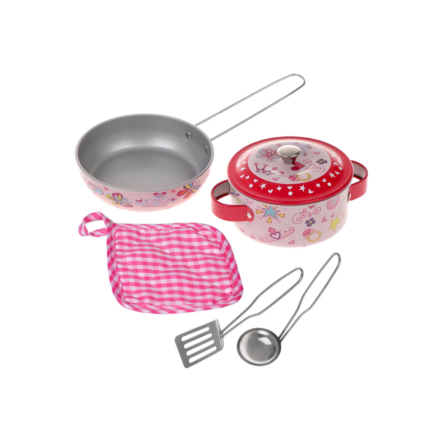 Игровой набор для девочек Mary Poppins металлическая посудка Принцесса 6 предметов игрушечная - фото 2