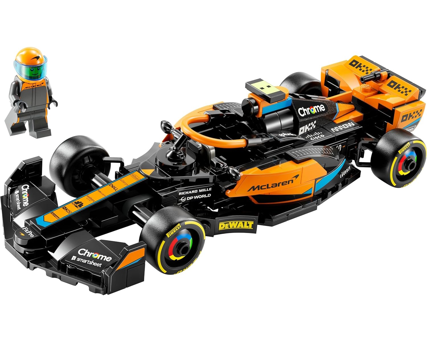 Конструктор LEGO Speed Champions Гоночный автомобиль McLaren Формулы 1 Макларен версия 2023 года 76919 - фото 2