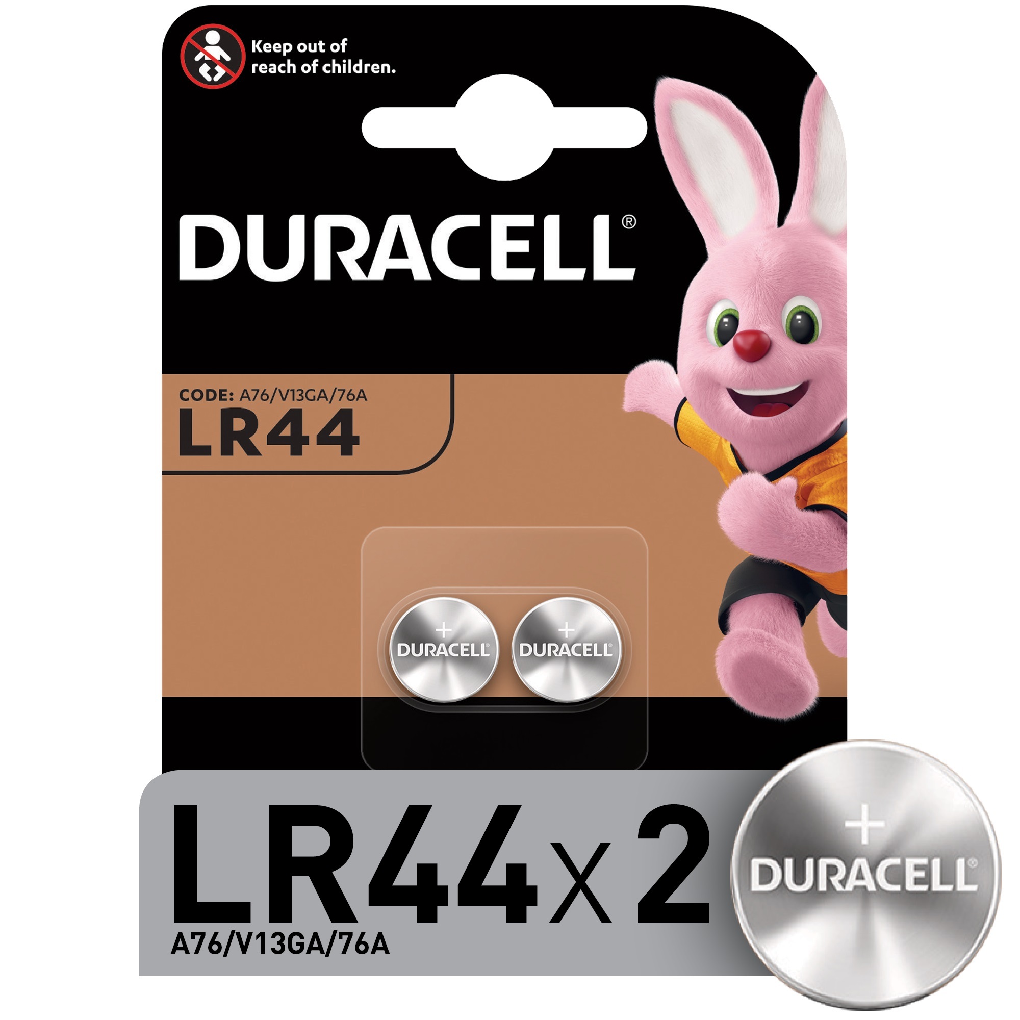 Батарейки Duracell LR44 1.5V 2шт - фото 1