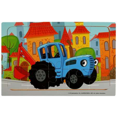 Игрушка деревянная Лесная мастерская «Пазл. Синий трактор» 22 × 15 см