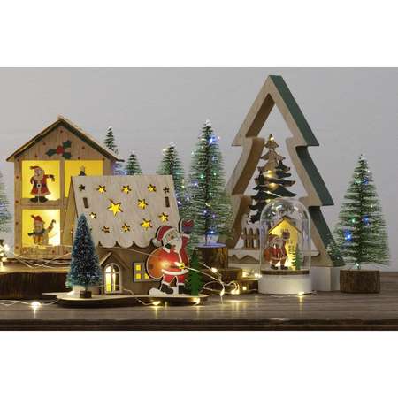 Светодиодная фигура Sima-Land под куполом «Дед Мороз с мешком» батарейки не в комлекте свечение тёплое белое