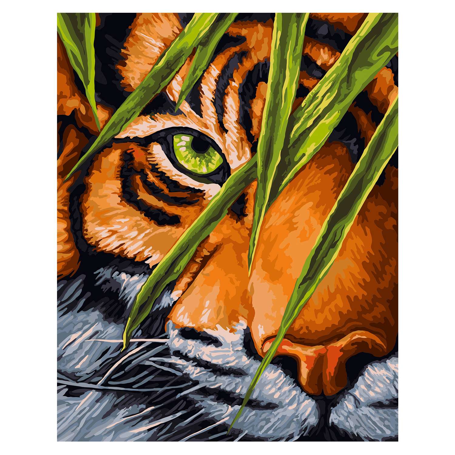 Картина по номерам Art on Canvas Тигриный глаз холст на подрамнике 40*50 - фото 2
