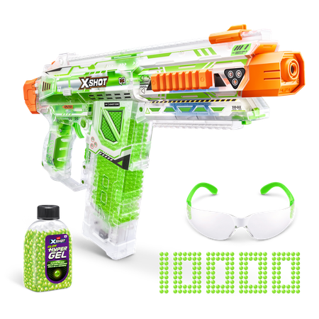 Игровой набор для стрельбы Zuru XSHOT  Hypergel glow in the dark Бластер Найтмер + 10000 светящихся гелевых шарика