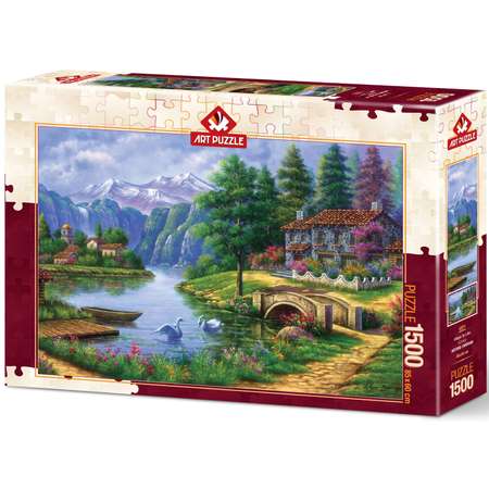 Пазл 1500 деталей ART PUZZLE Деревня у озера