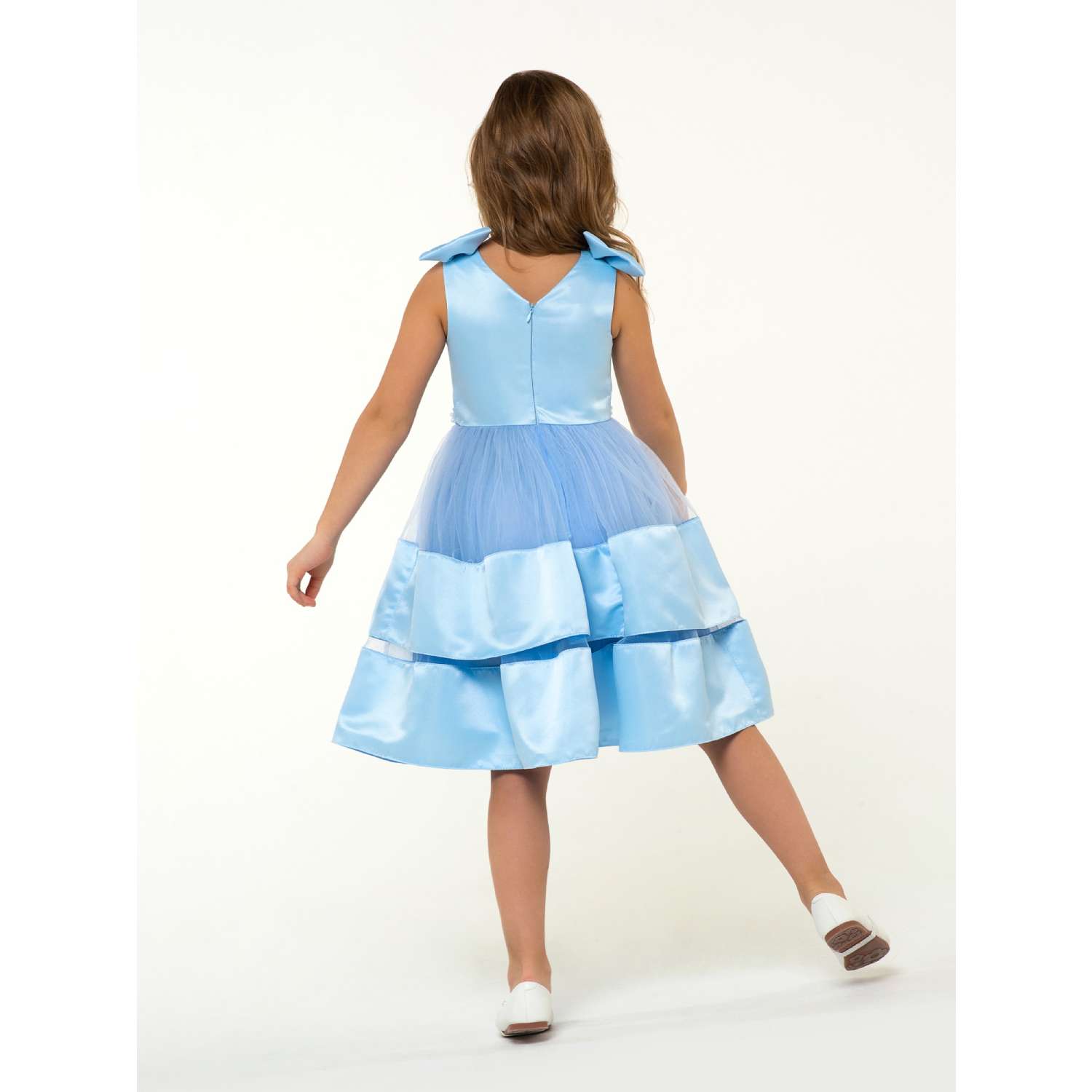 Платье нарядное LisaWeta D-004-22 голубой - фото 4