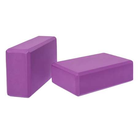 Блоки для йоги 2 шт. STRONG BODY фиолетовые