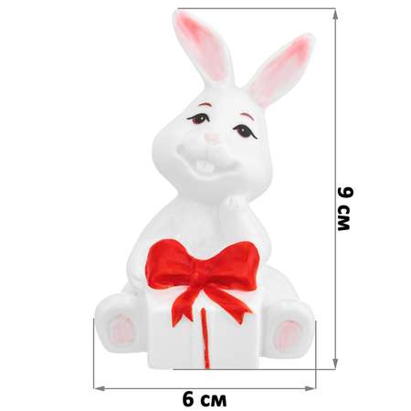 Фигурка Elan Gallery декоративная Кролик с подарком. цветная