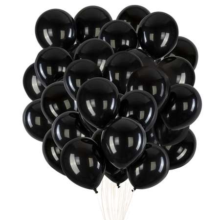 Шары воздушные Brauberg Набор 100 шт для фотозоны на день рождения черные