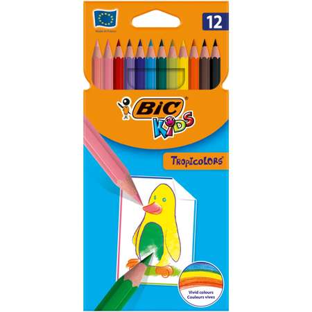 Карандаши цветные BIC Kids Tropicolors 12 цветов