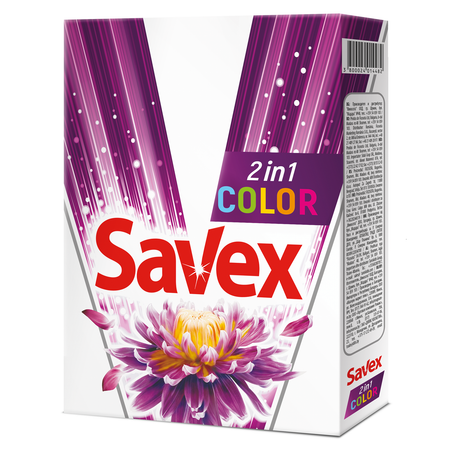 Стиральный порошок SAVEX 2 в 1 для цветного белья 300 гр
