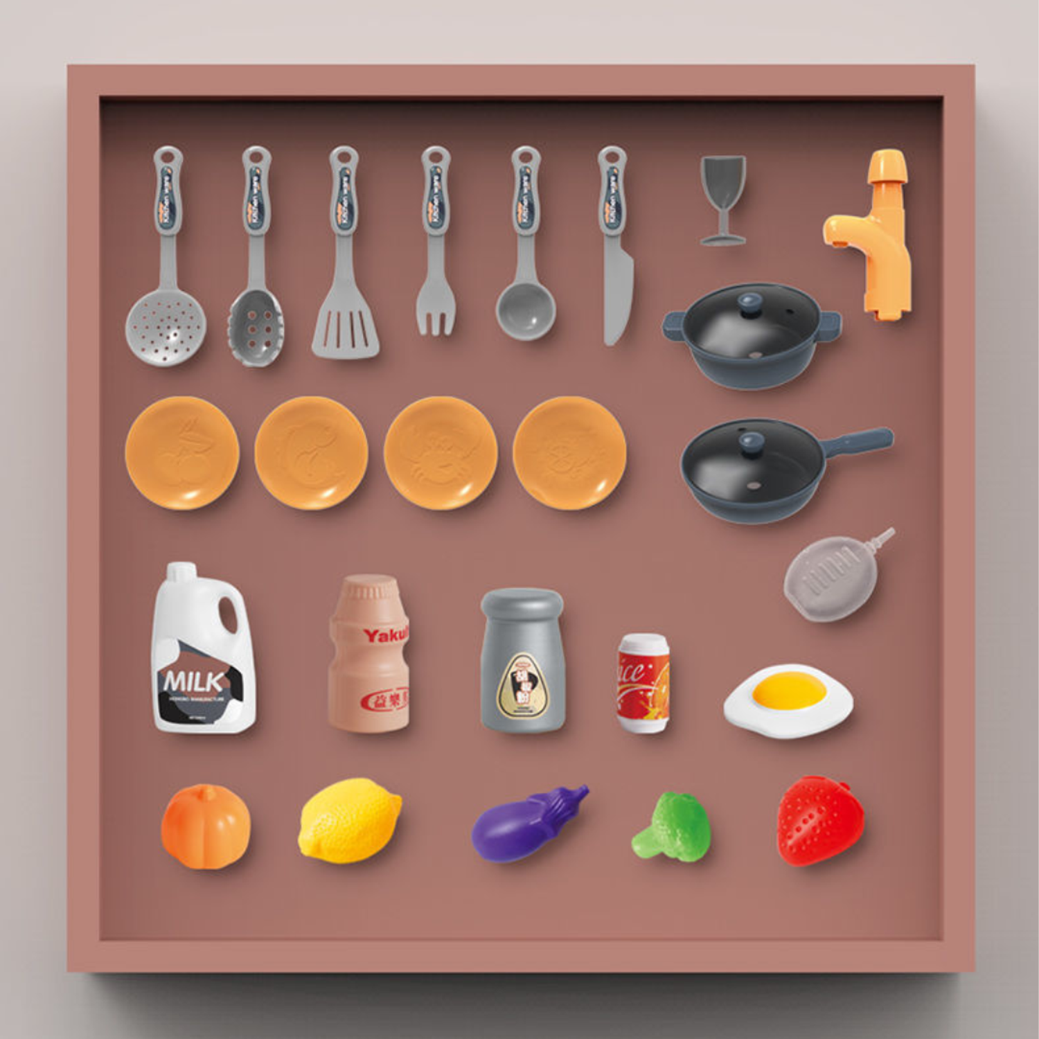 Интерактивная детская кухня SHARKTOYS со светом паром звуками посудой продуктами 21 предмет - фото 8