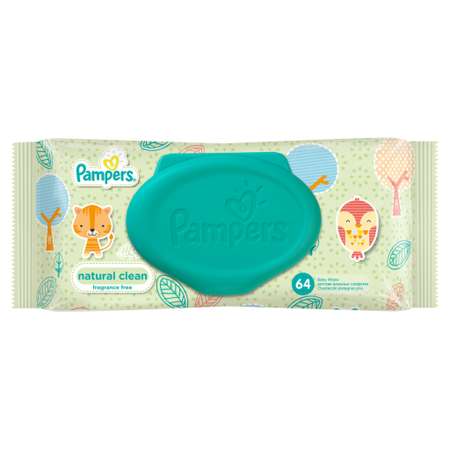 Салфетки Pampers Natural Clean влажные 64шт