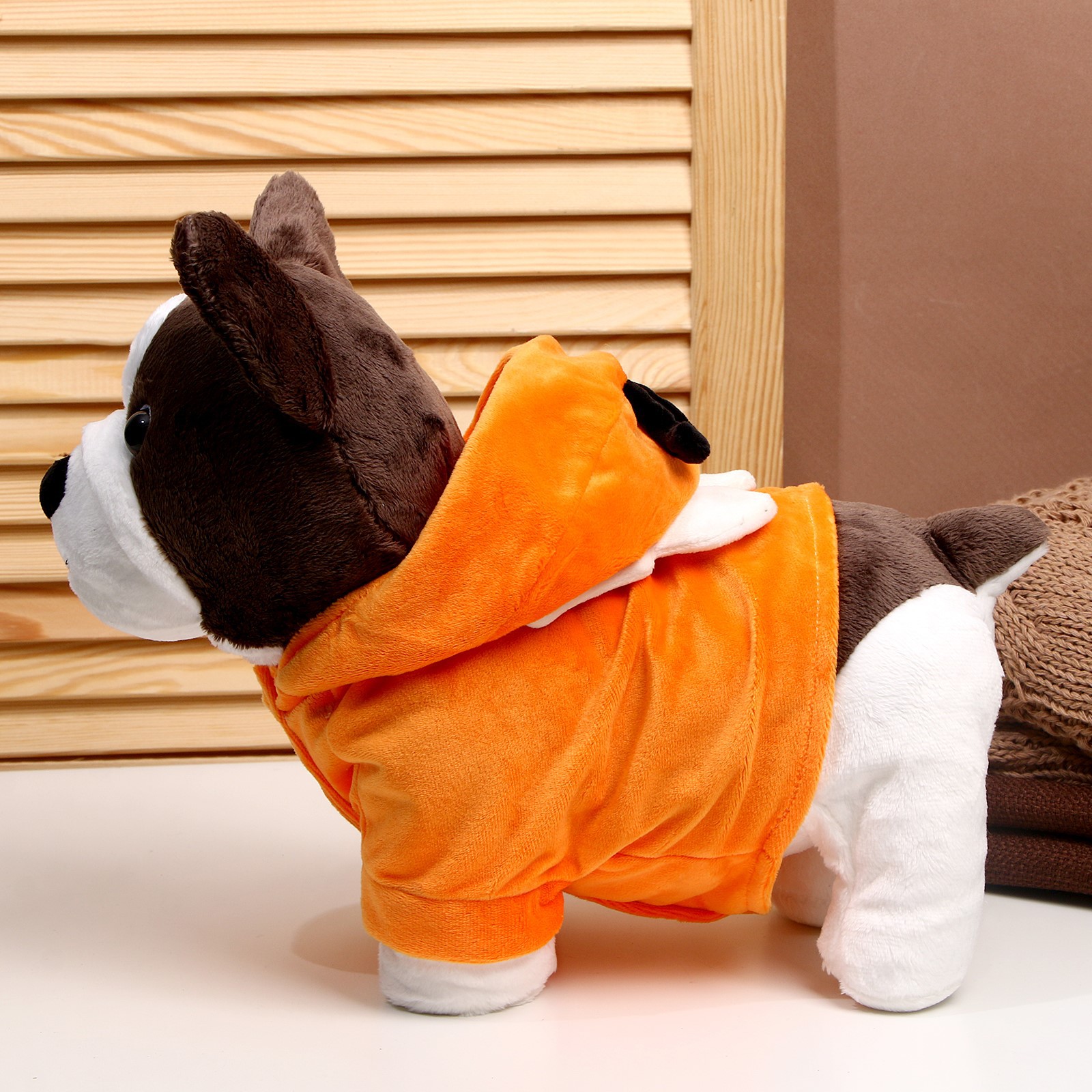 Мягкая игрушка Sima-Land «Собака» в кофте 30 см цвет оранжевый - фото 5