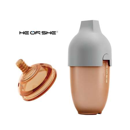 Бутылочка антиколиковая HEORSHE Ultra Wide Neck Baby Bottle от 6 месяцев 240 мл серая