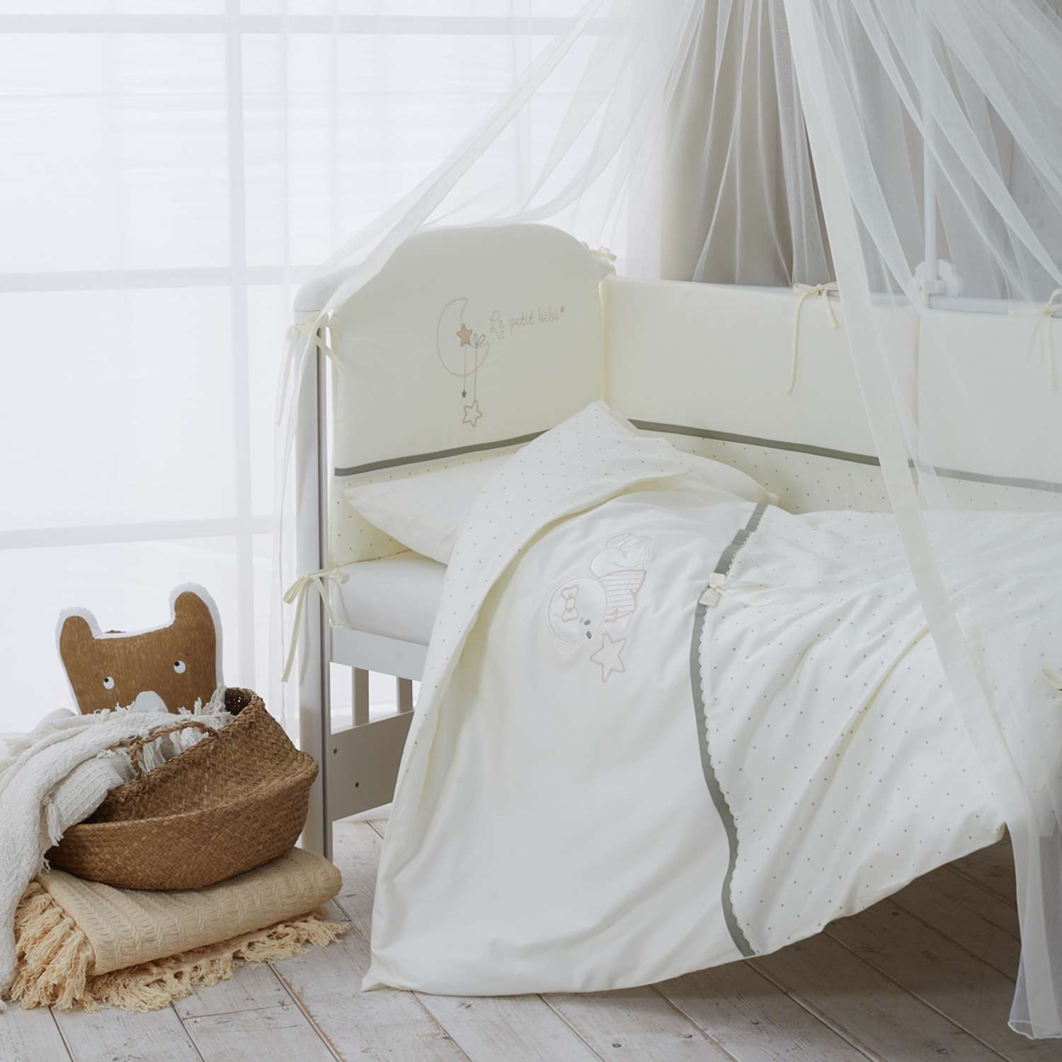 Комплект постельного белья Perina LE PETIT BEBE для детей, оливковый, 6 предметов - фото 3