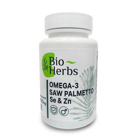 Пальма сабаль Омега 3 Селен Bio Herbs витамины для мужчин от простатита