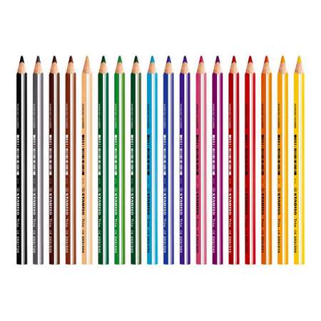 Карандаши цветные STABILO Trio thick утолщенные 18 цветов + точилка 203/2-18