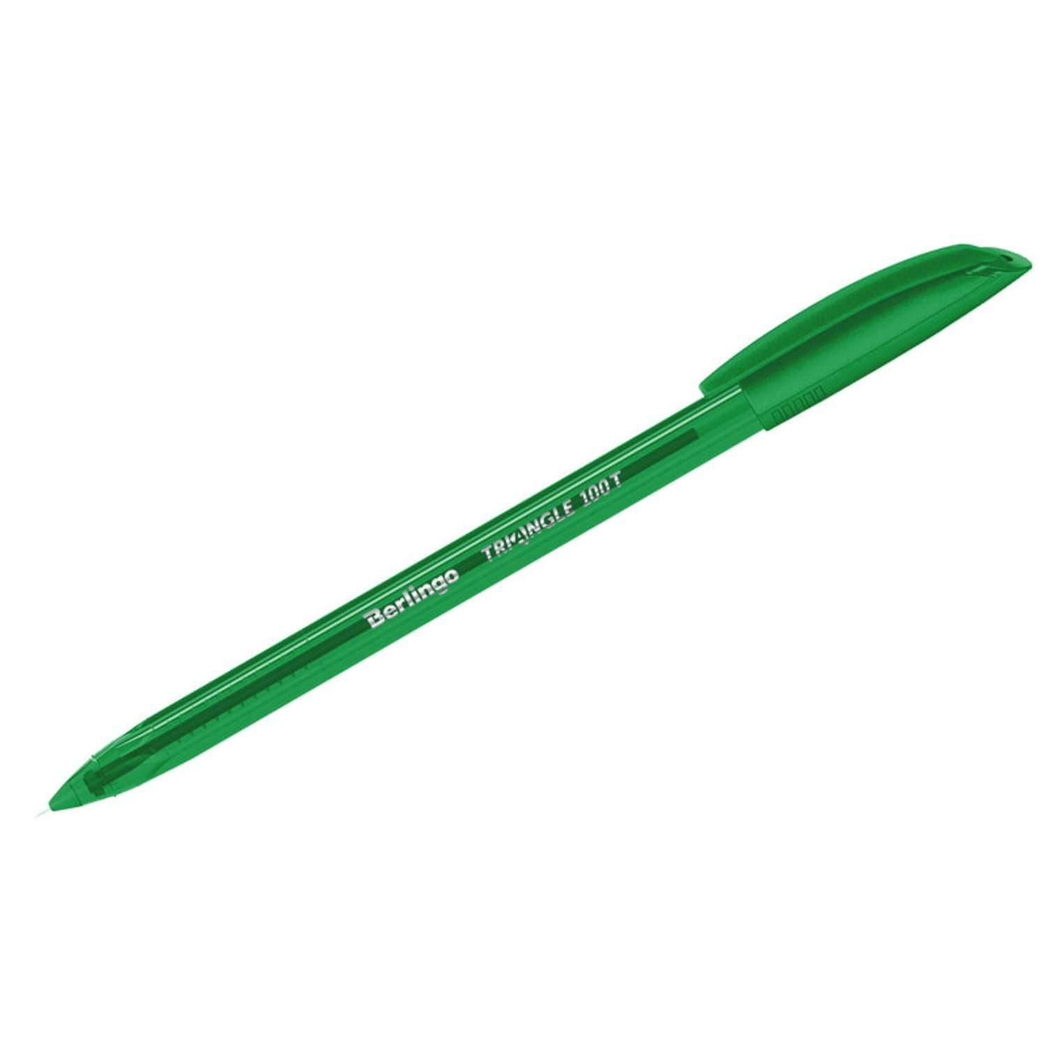Ручка шариковая BERLINGO Triangle 100T 0.7мм Зеленая CBp_07109 - фото 1