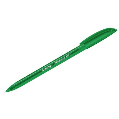 Ручка шариковая BERLINGO Triangle 100T 0.7мм Зеленая CBp_07109