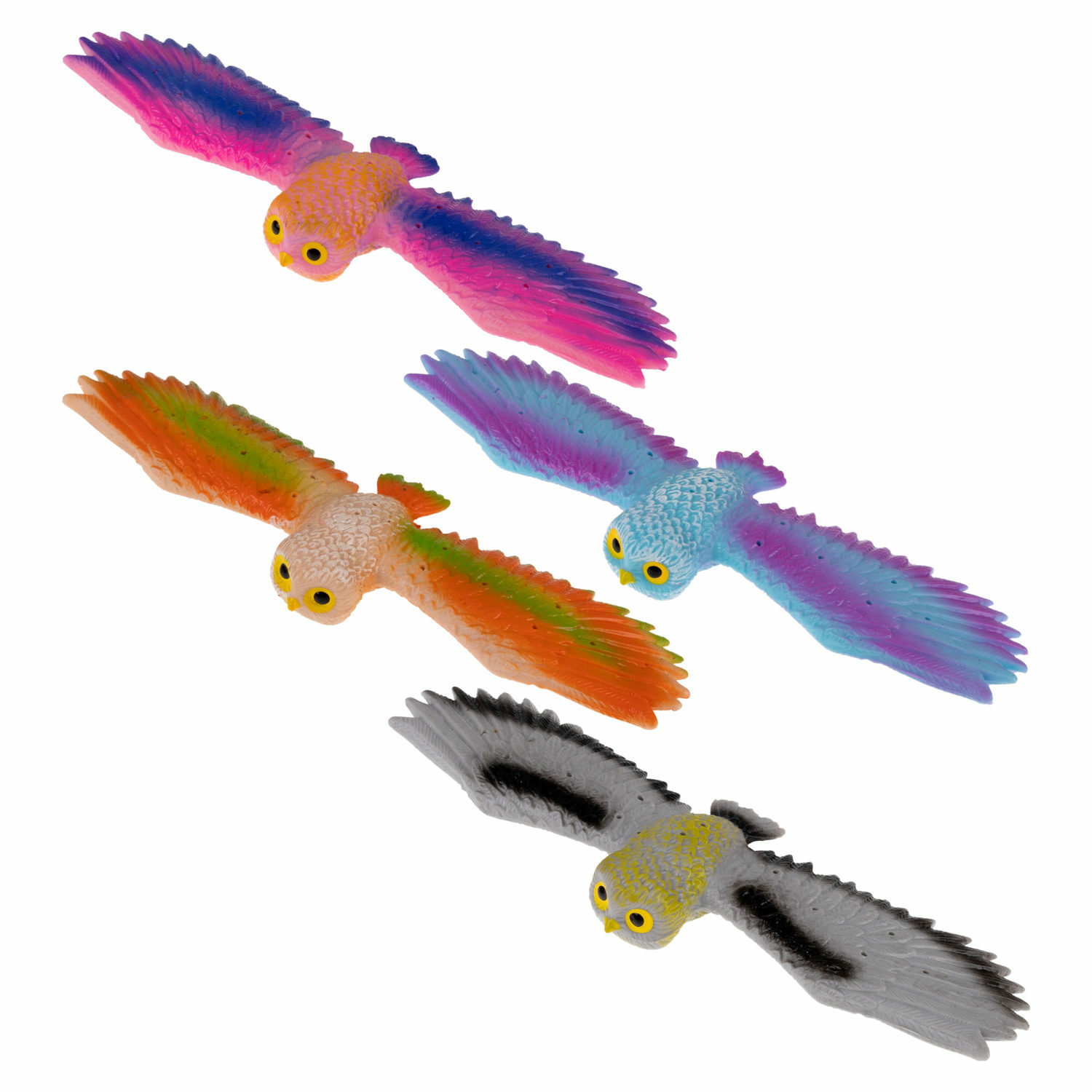 Фигурка-браслет 1TOY Flexi Wings 2 в 1 Супертянучка и Слэп-браслет в виде совы розовый - фото 10