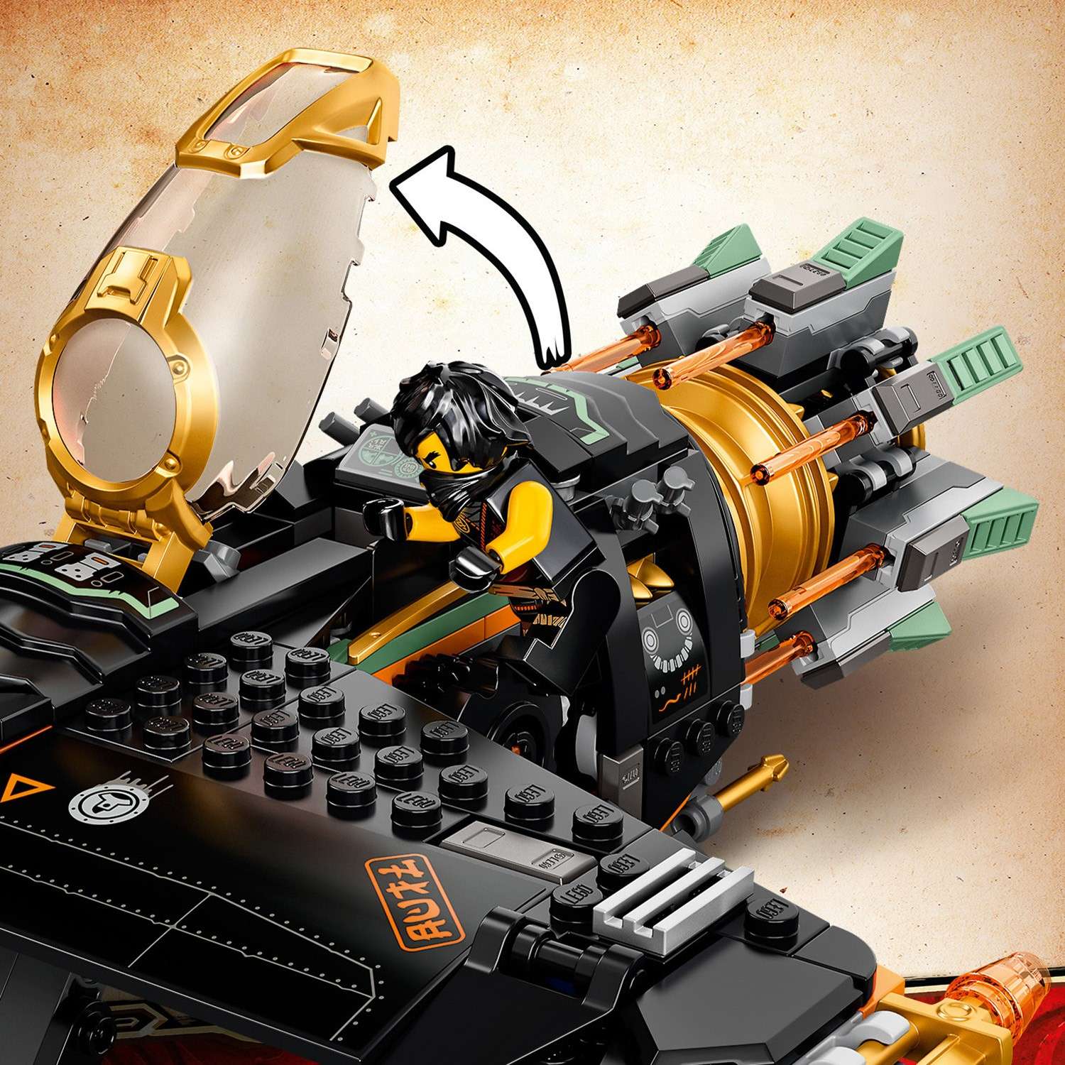 Конструктор LEGO Ninjago Скорострельный истребитель Коула 71736 - фото 10