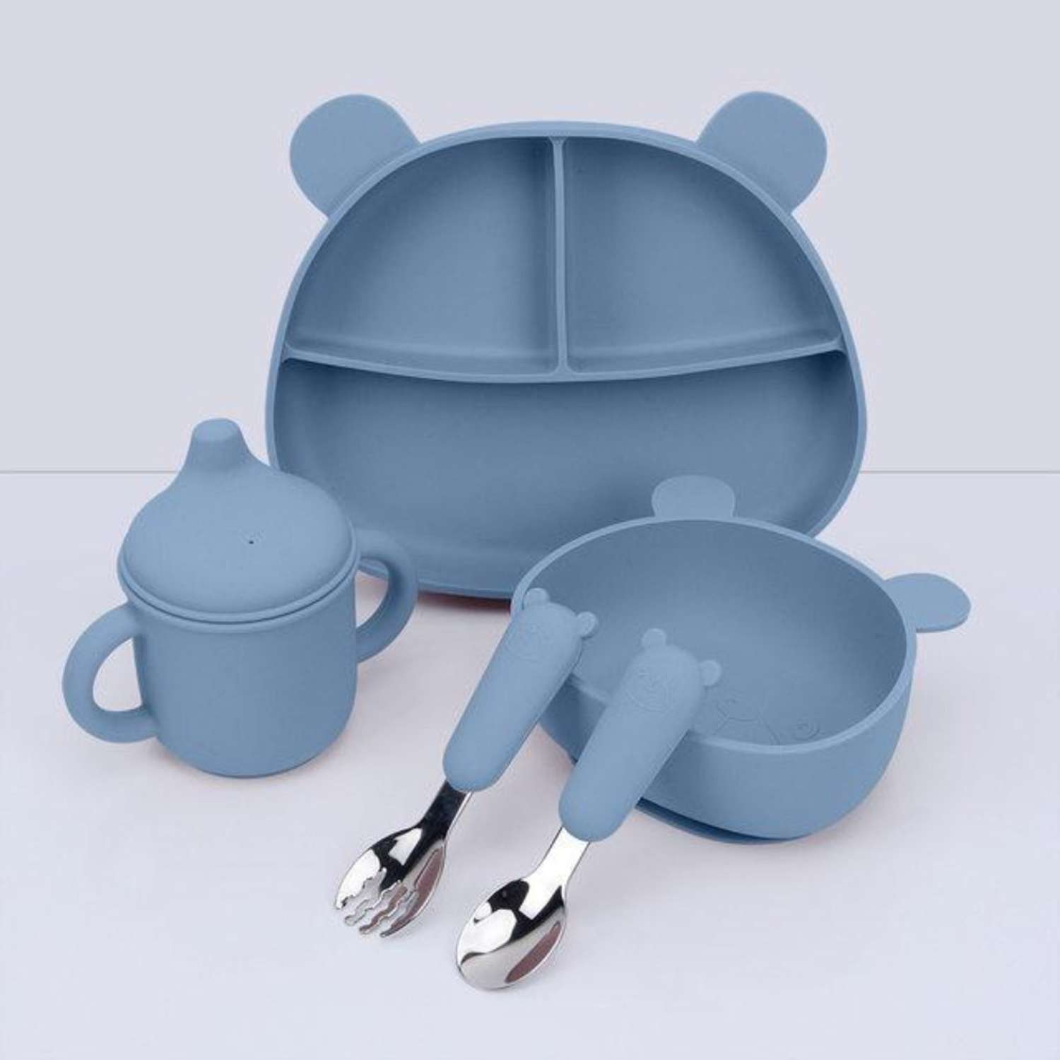 Набор детской посуды PlayKid голубой - фото 1