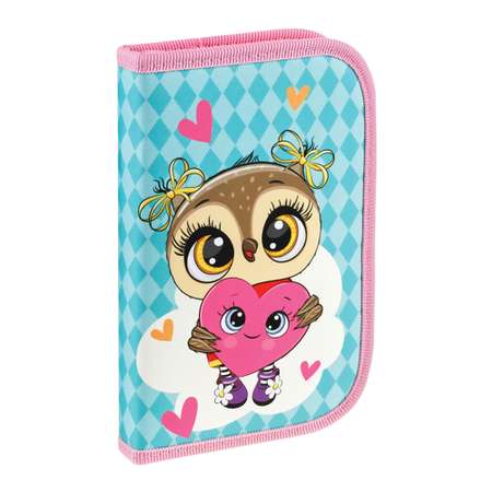 Пенал 1 отделение 200*130 МУЛЬТИ ПУЛЬТИ Lovely Owl доп. секция ткань