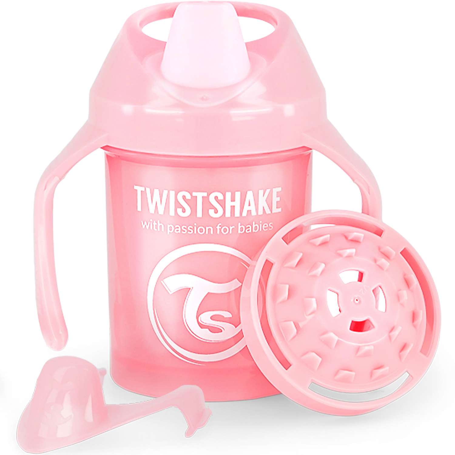 Поильник-непроливайка Twistshake 230мл с 4месяцев Розовый - фото 1