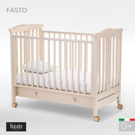 Детская кроватка Nuovita Fasto прямоугольная, без маятника (слоновая кость)