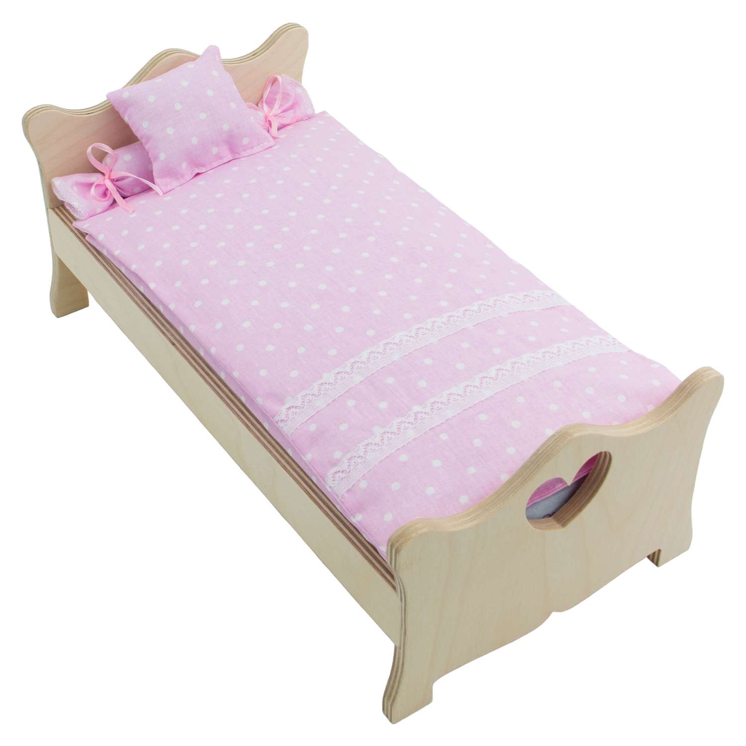 Комлпект постельного белья Модница для куклы 29 см пастельно-розовый 2002пастельно-розовый - фото 4