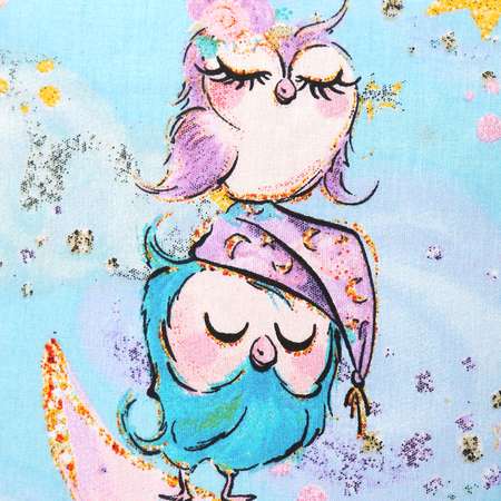 Наволочка Спаленка-kids совы на луне голубой