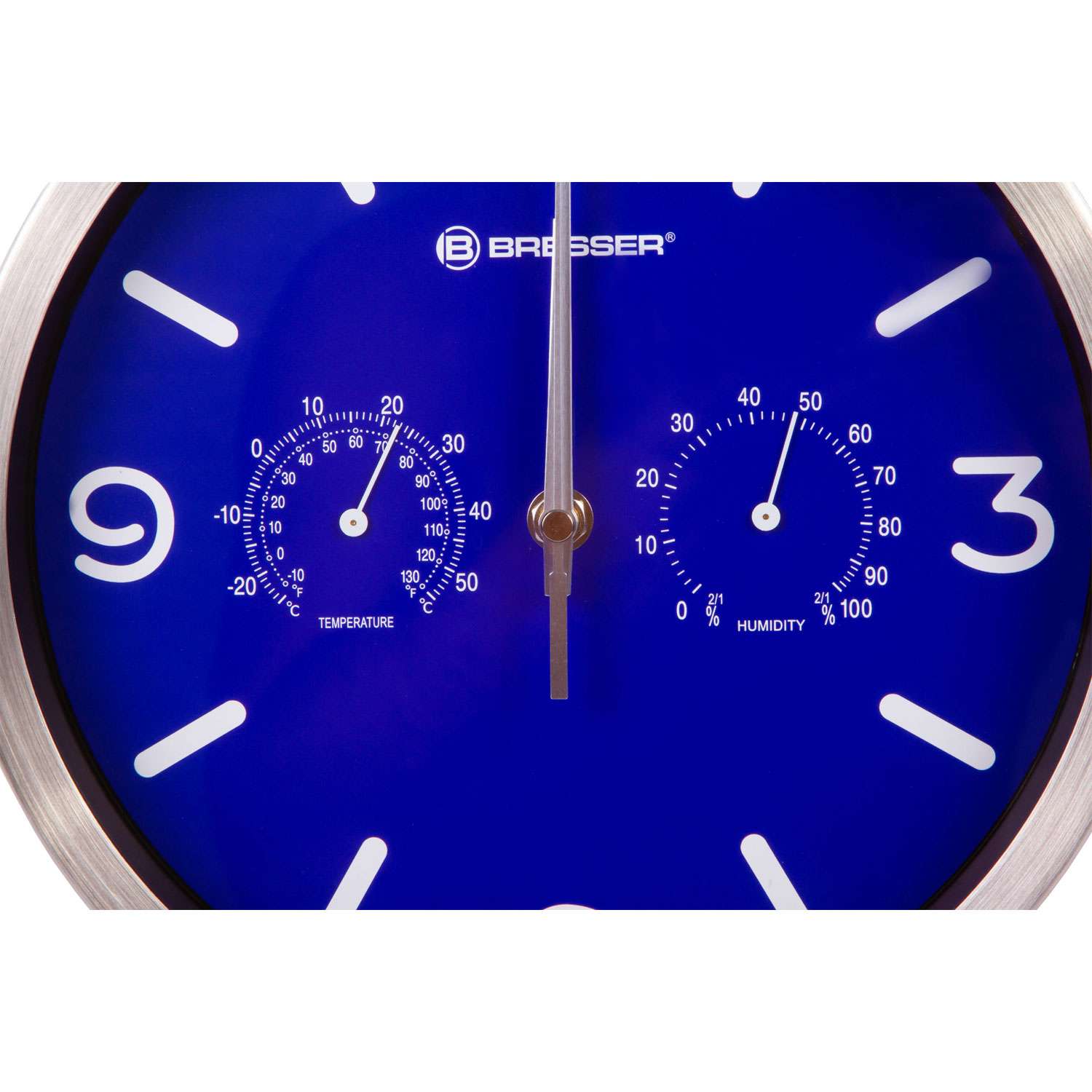 Часы настенные Bresser MyTime ND DCF Thermo/Hygro 25 см синие - фото 5