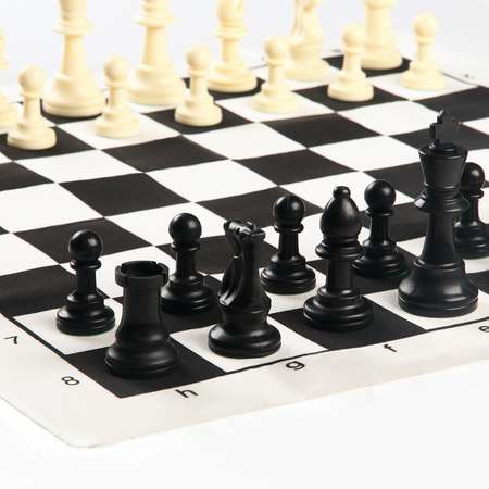 Шахматы Sima-Land в пакете фигуры пешка h 4 5 см ферзь h 7 5 см поле 50х50 см