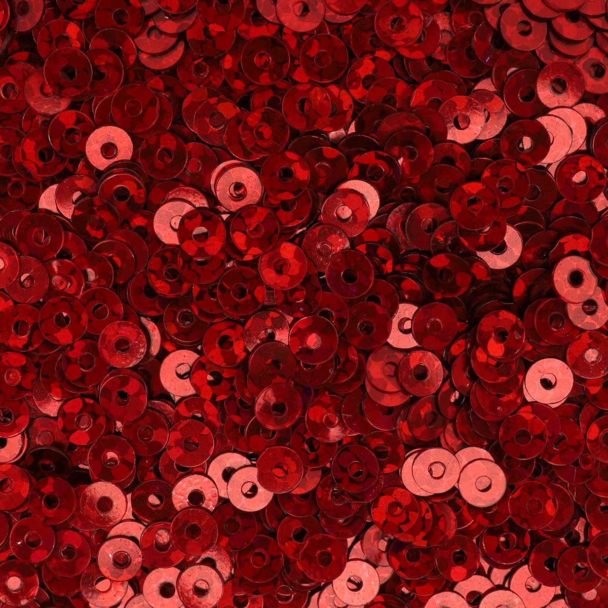 Пайетки Astra Craft плоские декоративные для творчества и рукоделия 3 мм 10 гр красный голограмма - фото 2