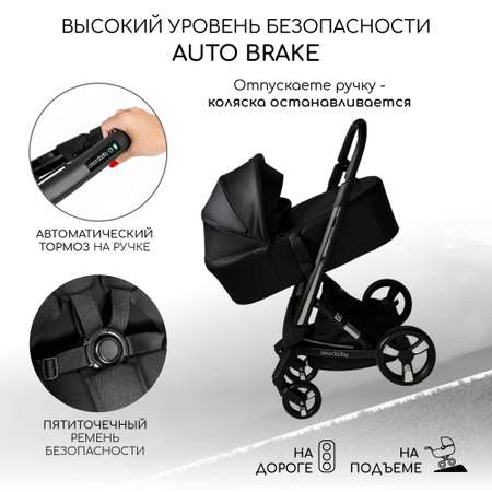 Коляска детская Amarobaby из экокожи 2в1 Tutum Черный