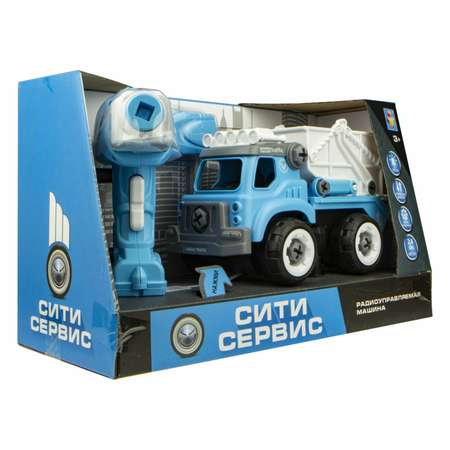 Игровой набор 1TOY Сити-сервис мусоровоз на радиоуправлении