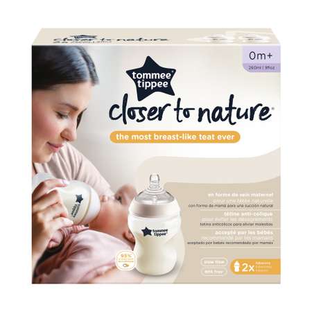 Бутылочка для кормления Tommee tippee Closer to nature 260 мл 2 шт