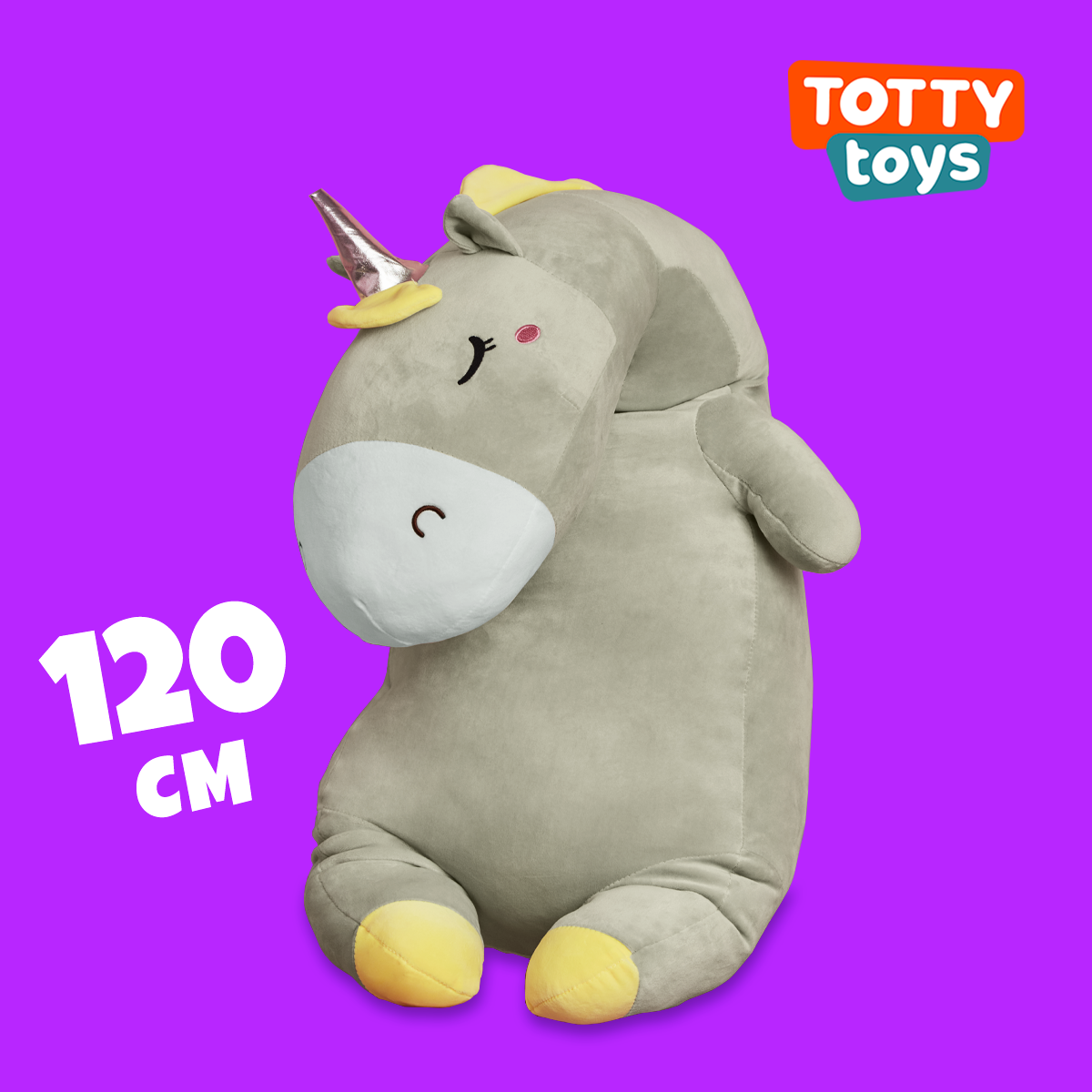 Мягкая игрушка TOTTY TOYS Единорог-сплюшка зелёный 120 см - фото 1